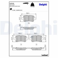Rear Disc Brake Brake Pad Set