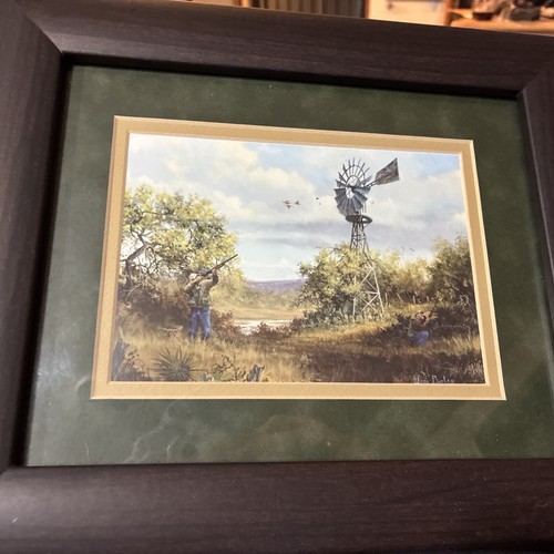 Framed art piece rural scene - art,