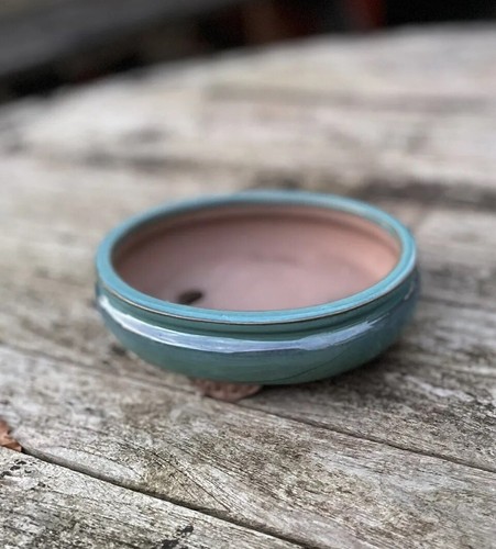 Riveted turquoise oval ceramic - oval,