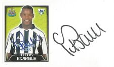 NEWCASTLE: TITUS BRAMBLE SIGNED 3x5 WHITECARD+COA