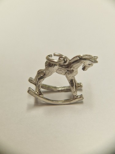 Vintage rocking horse silver - vintage,