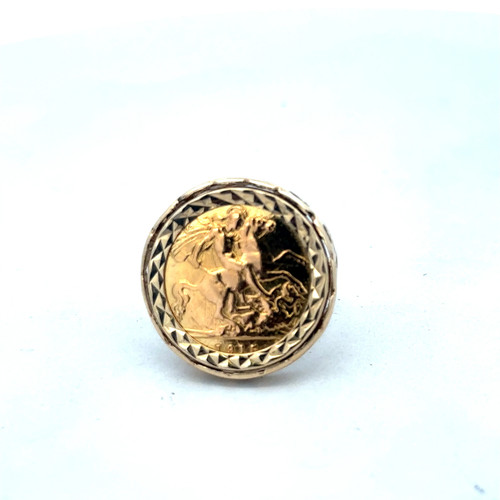 9ct yellow gold 1915 half