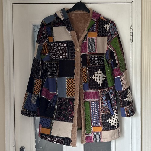 Boho patchwork fleece - boho, lined