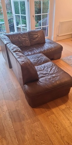 Premium brown leather corner - premium,