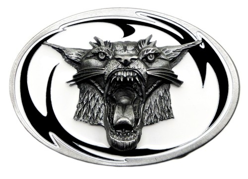 Tribal wildcat belt buckle - tribal,