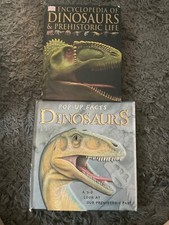 Encyclopedia of Dinosaurs and Prehistoric Life & pop up facts dinosaurs books