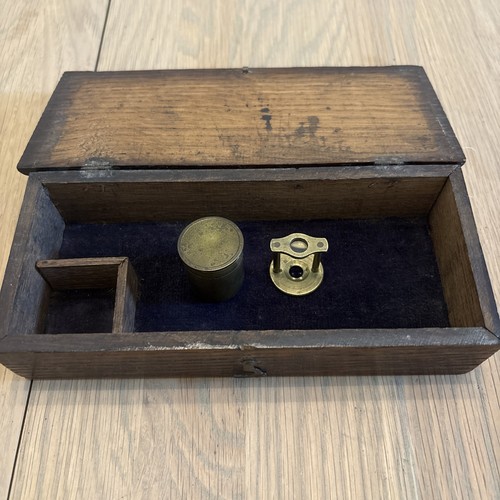 Antique c1850 brass linen - brass,