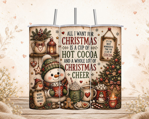Snowman 20oz skinny tumbler - skinny,