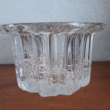 Hadeland Norwegian Glass Bowl/Candle Holder "ATLANTIC" by Willy Johansson Signed