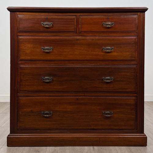 Antique edwardian walnut chest - edwardian,