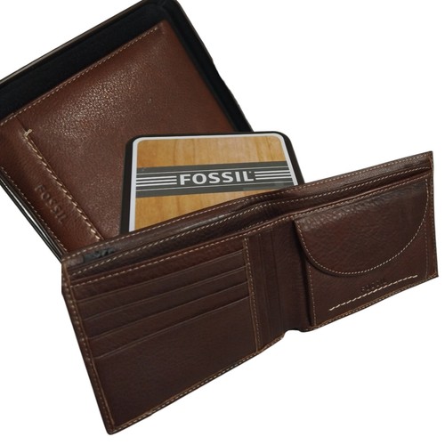 Fossil leather men wallet - men's,