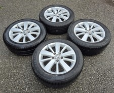 Genuine VW Golf Touran 16" Alloy Wheels and Tyres Mk5 Mk6 Mk7 Caddy Plus 5x112