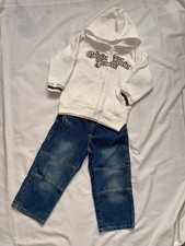 Calvin Klein Boys Toddlers Outfit Suit Full Zip Hoodie Jeans 4T 4 Years 3-4 4-5