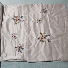 RRP £70 NEXT Pink Floral Embroidered  Duvet Cover and Pillowcase Set