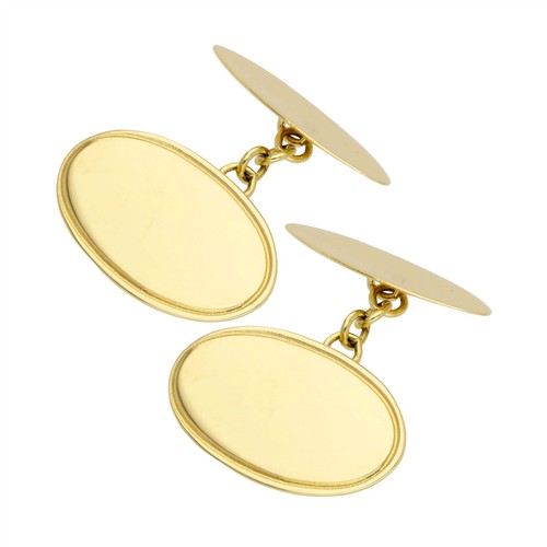 9ct gold classic edged oval - gold,