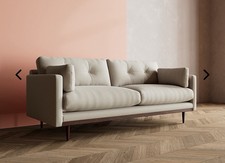 Swoon Klee 3 Seater Sofa In Plain Alkali Fabric RRP £2029