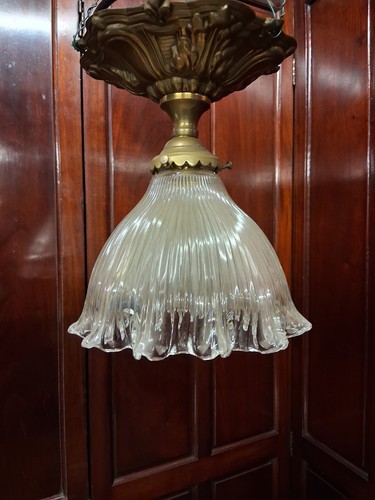 Holophane glass shade and