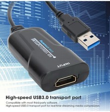 USB HD Video Capture Card HDMI to USB Video Audio Capture Recording only USB 