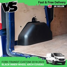 FITS FORD TRANSIT CUSTOM 18-23 BLACK ABS INNER REAR WHEEL ARCH PROTECTION COVERS