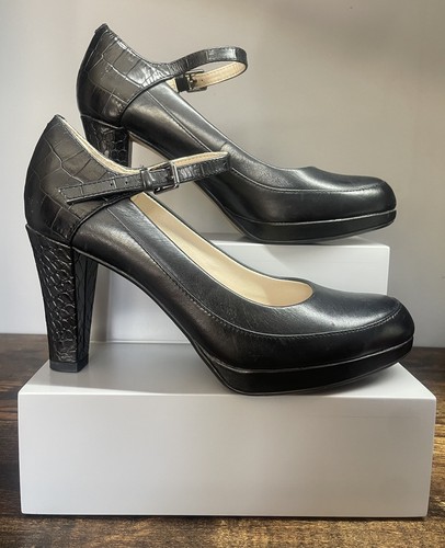 Clarks black vintage buckle - clarks,
