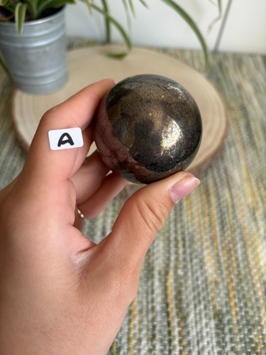Pyrite crystal sphere pick - crystal, (