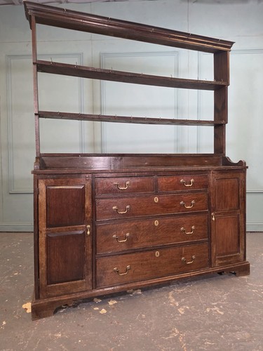 Antique oak farmhouse dresser - antique,