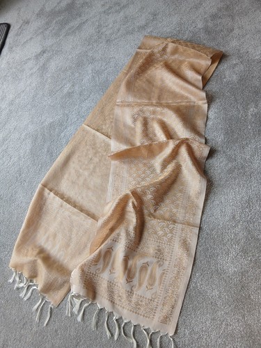 Beautiful peach gold silk - beautiful, peach/