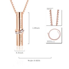 Cremation Jewelry for Ashes Urn Necklace Cylinder Keepsake Ash Memorial Jewelry