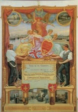 Trade Union emblem Glasgow Brassfounders Turners Fitters etc. modern postcard