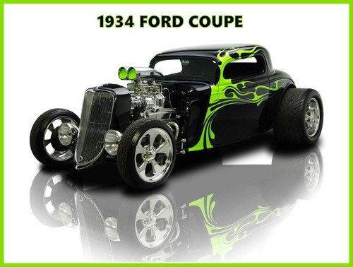 1934 ford coupe hot rod - ford,