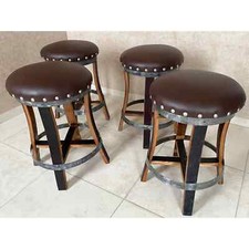 Wine Barrel Stave Bar Stool (