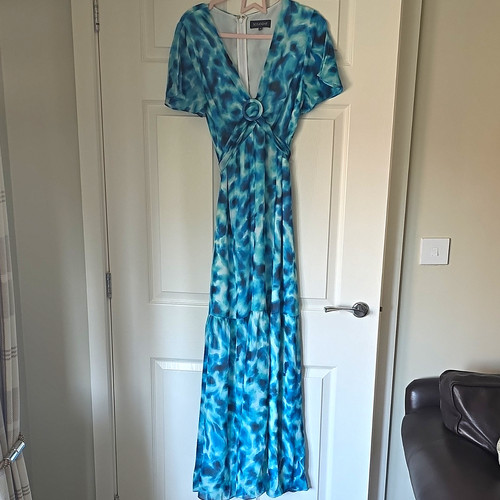 Sosandar blue abstract - sosandar, chiffon