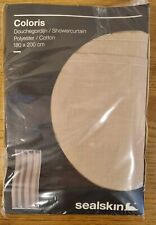 Sealskin Coloris Shower Curtain  Polyester,  Cotton  180 X200 Cm Ecru