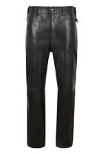 Men Leather Pants Waist Side