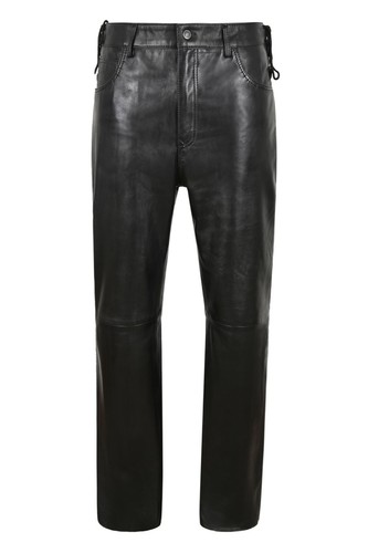 Men leather pants - leather, waist