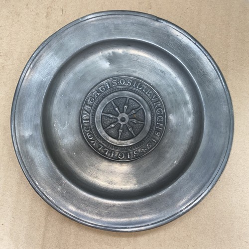 Pewter wall plate - plate, of