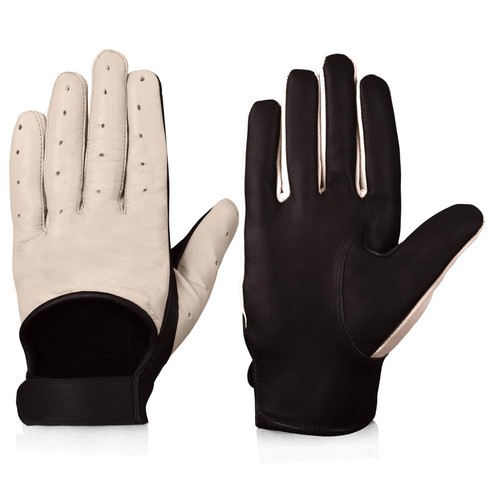 Men leather gloves warm - leather,