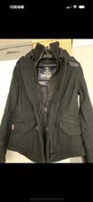 Superdry Pea Coat, Black, Size S