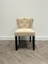 Shay Stone Winged Armless Dining Chair  Anthracite Linen Fabric Showroom