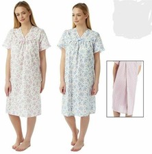 Ladies Incontinence Open Back Floral Hospital Nightdresses Nightie plus size,s