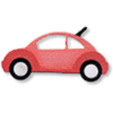 QuicKutz  Car Vehicle Beetle Card Making Cutting Die 2 x Die Set - 2"x 2"  0251