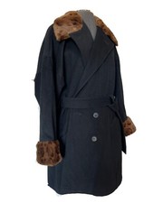 Ladies WALLIS Coat Black UK 10