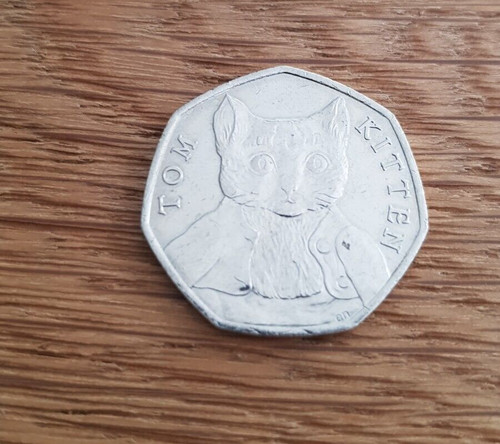 Rare tom kitten 50p coin - 50p,