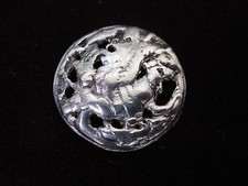 Solid silver button original - silver,