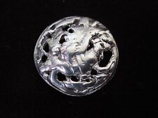 solid silver  button  original hallmarked R&W Birmingham 1928