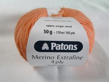 1x 50g Patons Merino Extrafine 4ply 100% Virgin Wool various Shades Discontinued