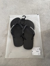 Men’s New Emporio Armani Black Size 7.5 Flip Flop Sandals