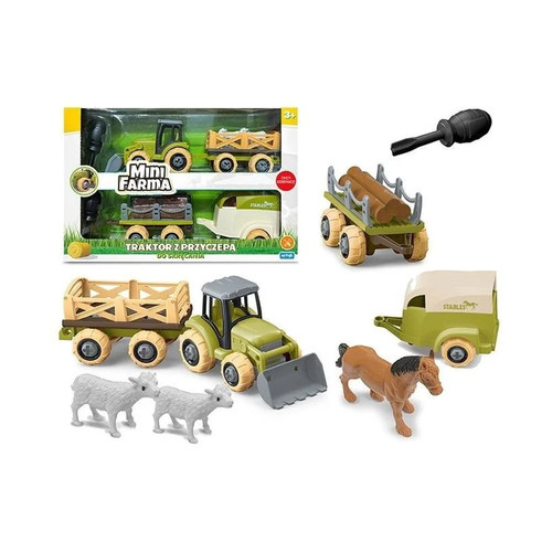 Mini farm tractor with trailer - tractor,