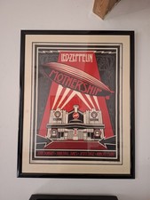 Rare Led Zeppelin Mothership Screen Print 18 x 24 Signed Shepard Fairey  132/400