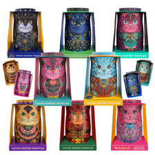 Monty Bojangles Cat & Kitten Tin | Chocolate Truffles | 9 varieties 4 Minis tins